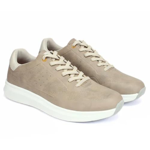 Image of Red Chief Men's Sneakers | Lace-Up Low Ankle Shoes for Everyday Wear | Stylish & Comfortable Trendy Footwear | Beige (C6007)