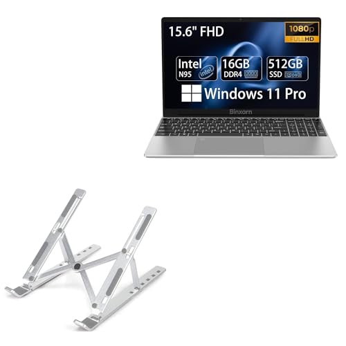 Base ajustable para laptop BoxWave 15.6" plateada miniatura 1