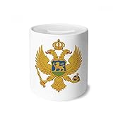 DIYthinker monténégro l'europe emblème National Tirelire en céramique banques d'épargne-Monnaie Enfants Adultes 3,5 Pouces de Hauteur, 3,1 Pouces de diamètre Multicolore