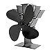 Ventilateur pour Poêle Foyer noir Pratique Sauvegarder l'énergie chauffante chauffante ventilateur bois brûlant cuisinière chauffante maison ventilateur silencieux ventilateur Poêle Pellet