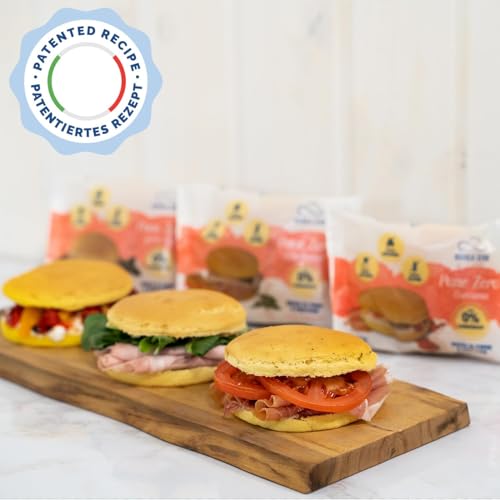 Nuvola Zero – Pane Zero MIX 3 Geschmacksrichtungen, Kohlenhydratfrei, Zuckerfrei, Laktosefrei, Glutenfrei, Reich an Ballaststoffen, 1 Stk Cloudbread, 1 Stk Pizza, 1 Stk Kurkuma