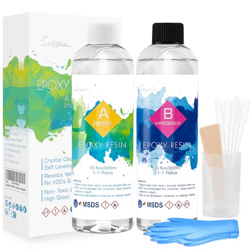 Epoxidharz, 600ml/21oz Glasklar Epoxidharz mit Härter 1: 1 Verhältnis mit...