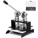 Flyrivergo Leather Cutting Machine, 7.87 x 7.87in Embossing Plate Manual Die Cutter Stamping Machine 1.0 Ton Force, Adjustable Pressure Stroke, Ideal for Multiple Materials and Leathercraft Projects
