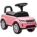 AIYAPLAY Land Rover Licensed Ride on Car, Foot to Floor Sliding Walker with Horn, Engine Sounds, Under-Seat Storage, Toddler Baby Push Along Car for 18-36 Months, Pink