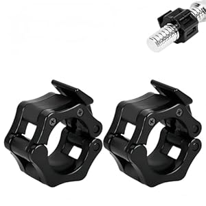 Barbell Clips,2 PCS Dumbbell Collars1 Inch/2.5CM Weight Clips Barbell Clamps Non-Slip Gym Clips Quick Release Weight Barbell Locks Collar Clips for Workout,Weightlifting,Strength Training