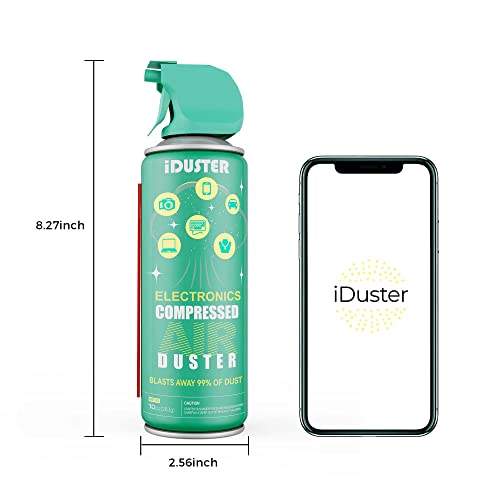 Iduster Compressed Air Duster, Disposable Keyboard Cleaner, 2-Pack #TOP4