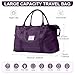 Sports Duffel Bags for Women Dark Purple Weekender Travel Totes Bag for Airplane, Cute Sports Gym Dance Bag Overnight Luggage Bag with Wet Pocket, Carry On Hospital Bag for Labor and Delivery