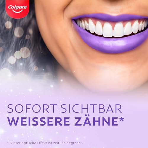 Colgate Zahnpasta Max White Purple Reveal 4x75ml - für weißere Zähne & ein strahlendes Lächeln – Bild 7