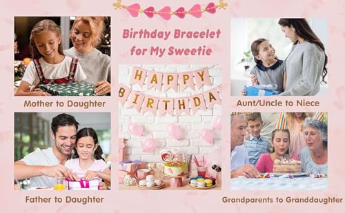 Image of Gifts for Daughter /Granddaughter /Daughter in law /Sister /Niece /Always Remember Gifts Heart charm Bracelet, Birthday Christmas Valentines Day Gifts for Women Girls (Always Remember), Large