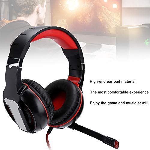 Bindpo Gaming Headset, HG‑2 On‑Ear Headphones Wired Stereo Subwoofer Comfortable Wearing with LED Microphone for PS4 for PC/Mobile - Thumbnail 2