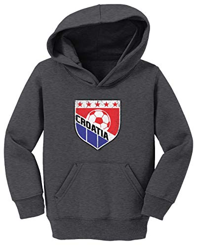 Tcombo Croatia Soccer - Distressed Badge Toddler/Youth Fleece Hoodie2