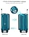 Hanke 26 Inch Expandable Luggage Top Opening Checked Bag Luggage Hard Shell Suitcases with Wheels Lightweight Travel Luggage Heavy Duty Luggage Suitcase with Lock for Woman Men-Caribbean Blue