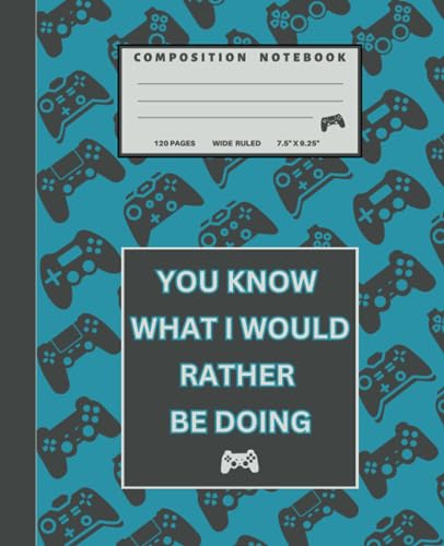Wide Ruled Composition Notebook: Preppy Video Gamer Aesthetic Notebook for Kids, Girls, Boys, Teens, Homeschool Students, and Adults for Back to School Supplies, Home Office, and College | 120 Pages image 2