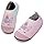 VOLHAL Hausschuhe Kinder Mädchen Junge Barfussschuhe Pantoffeln Lauflernschuhe Rutschfest Kindergarten für Atmung saktive Weich Kleinkinder Schuhe Unisex(Einhorn Farbverlauf 24EU)