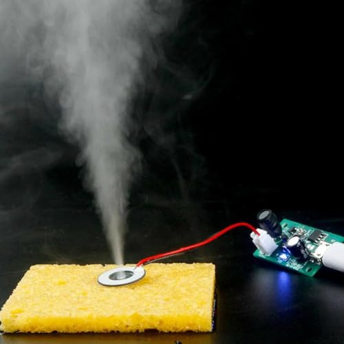Image of Mini Air Humidifier DIY Kit, USB Mist Maker, Ultrasonic Piezoelectric Atomising Chip, Moisture Spray Fogger for Electronic Projects
