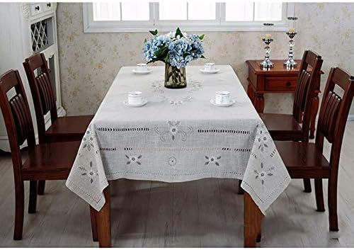 Lniany tkanina tkanina wydrukowana pasterska haft ręcznie robiony świąteczny mantel obrusów (specyfikacja: 140x210)