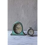 Creative Co-Op Grey Pewter Mantel Clock with Birds - Image 3