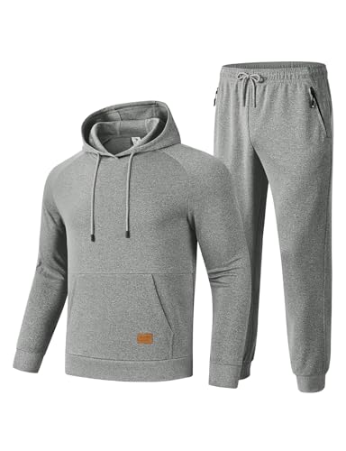 TBMPOY Mens Hoodie Sweatsuits 2 Piece Set Pullover Sweatshirt Jogger Sweatpants Jogging Casual Outfits Tracksuits