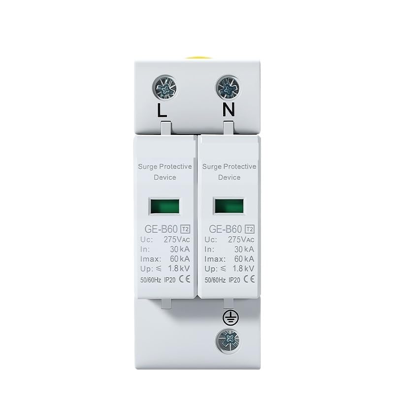 2P4P AC Lightning Protection Device SPD Home Low-Voltage Lightning Surge Protector 275V385V20KA40KA0KA80KA100KA ﻿(4P AC385V,80KA)