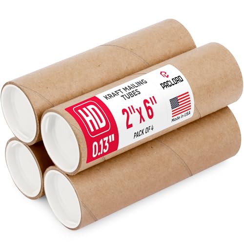 Tube carton renforcé haut de gamme 5,1x15,2 cm, étui de protection pour œuvres d'art et tirages