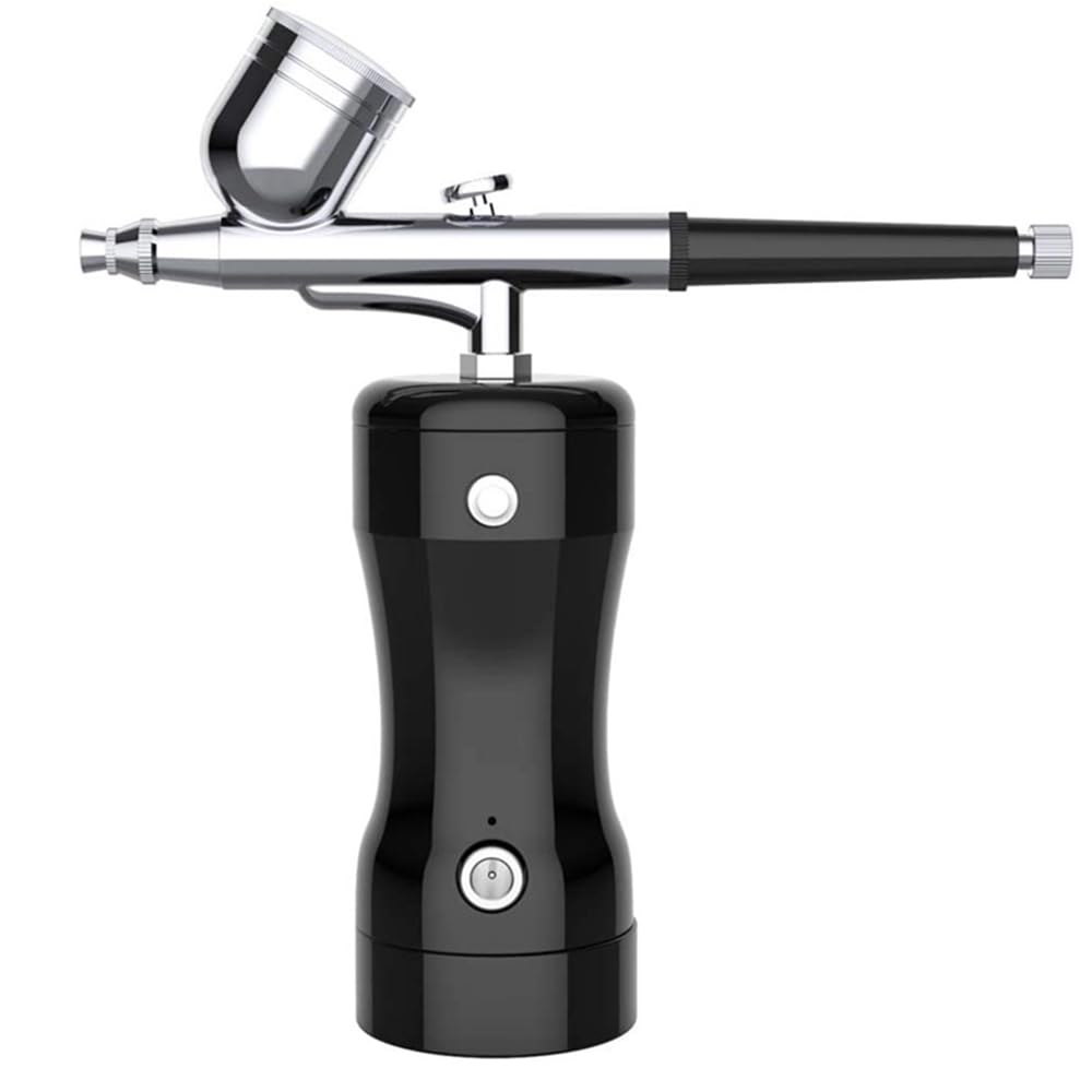 Kit aerografo con compressore, penna ad aria portatile, ricaricabile tramite USB, pistola a spruzzo per trucco, tatuaggio, nail art e modellismo