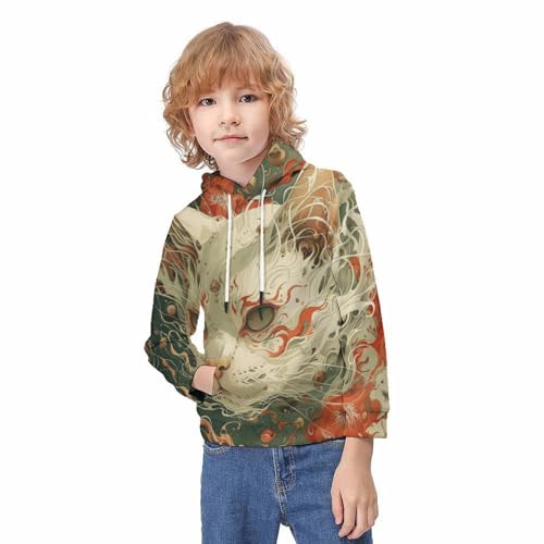 Sweat à capuche Le Chat impression 3D pour ado de 10-12 ans - 3