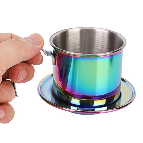 Cafetera de goteo portátil de acero inoxidable 8.5 cm miniatura 3