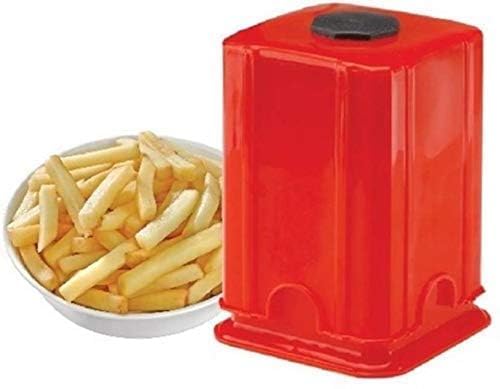 potato chipser, french fries chips maker machine, snacks finger chps cutter, stainless steel blade with plastic body potato chips cutter for vegetable (multi colour)