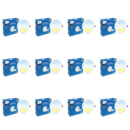 Image of PHILIPS 10W 3in1 Round AstraGlow Pro LED Ceiling Light | Slim Surface Panel for Home & Office | Energy Efficient Bright LED Fixture | Pack of 12