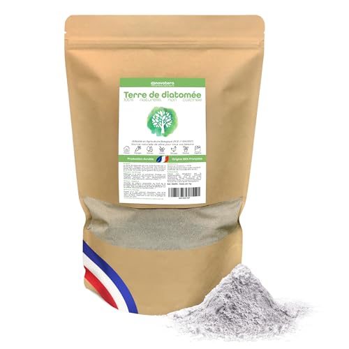 NOVATERA - Terre de Diatomée 100% Naturelle & Française - Ultrapure, Non Calcinée, Ecocert - Entretien, Jardin, Animaux, Élevage, Agriculture Biologique - Sachet...