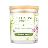 One Fur All Pet Odor Candle 9 OZ Plant-Based Soy Spring Candle with a 60 Hour Burn Time - Lemongrass