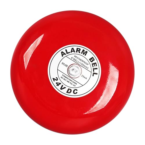 Runder elektrischer Sicherheitsalarm, 6 Zoll, 95, durchdringender Ton, mehrere elektrische Stromversorgung, Brandschutzgerät, hohe Lautstärke, Brandschutz