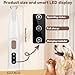 SHASUXTING Dog Paw Trimmer with LED Light Fully Waterproof Pet Hair Trimmer with LED Display Dog Clippers for Grooming 18mm Widen Blade 35dB Low Noise 500mAh Rechargeable Cordless Pet Clippers for Dog