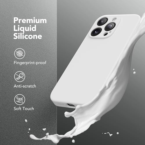 Image of Magnetic for iPhone 13 Pro Max Case, Compatible with MagSafe, [Full Camera Protection][Screen Protector] Silicone Shockproof Protective Phone Case for iPhone 13 Pro Max 6.7 inch, White