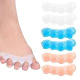 Clyhon 6 pcs Zehenspreizer Silikon, Zehentrenner, Korrektur für alle Zehen - Zehentrenner - Korrektur für alle Zehen - Soft, Fußzehen, Spreizer, Damen und Herren - chemiefrei