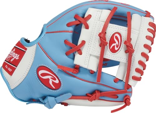 Rawlings | Select Pro Lite Series Carlos Correa Youth Baseball Glove | 10.5" | Right Hand Throw | Columbia Blue/White - image 2