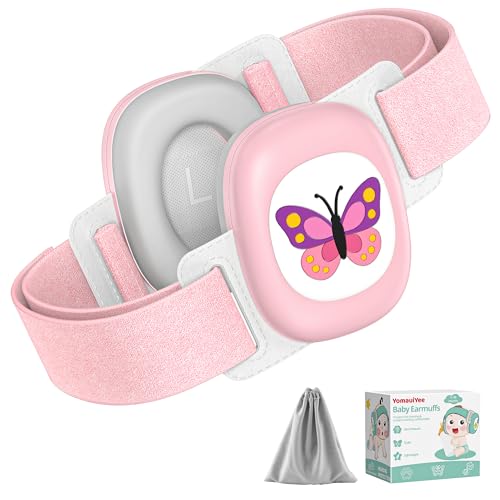 YomauiYee Baby Earmuffs,Baby Noise Cancelling Headphones with Butterfly Pattern, Infant Ear...