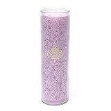 LivuX Stearin-Kerze Bodhi-Blatt Lila – 21x6,5 cm, ca. 100 Stunden Brenndauer, handgefertigt, unparfümiert, nachhaltiges Palmwachs, vegane Ritualkerze für Meditation & Achtsamkeit 1246