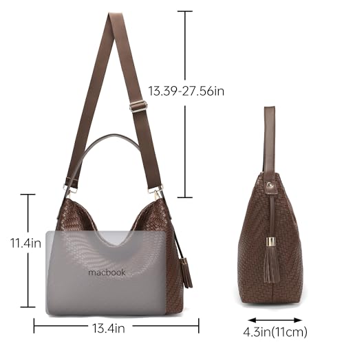 Bolso Tote tejido para mujer con correas ajustables miniatura 6