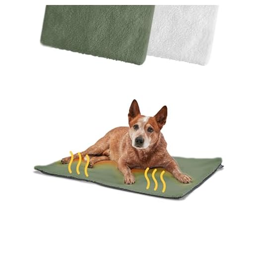 PiuPet® Tappetino Riscaldante Verde 90x60cm