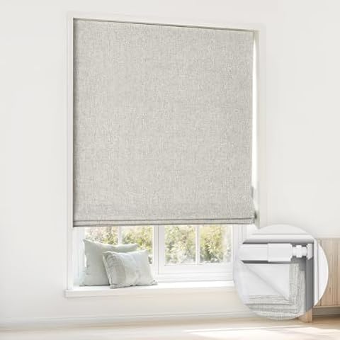 LazBlinds No Drill Blackout Roman Shades Cover
