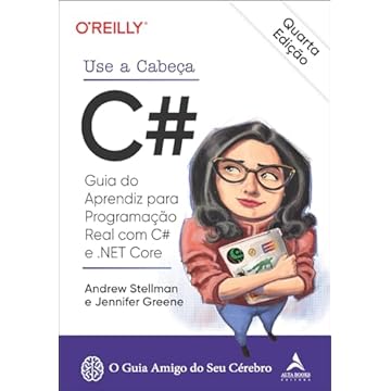Capa do livro Use a cabeça C#: guia do aprendiz para programação real com C# e .NET Core