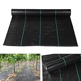Unkrautvlies Gartenvlies, 1m X 10m Boden-Unkrautvlies, Unkrautfolie Wasserdurchlässig, 100g/M² Gartenbau-Landschaftsgewebe, Unkrautgewebe Für Hochbeet, Garten, Einfahrt Usw. (Schwarz)