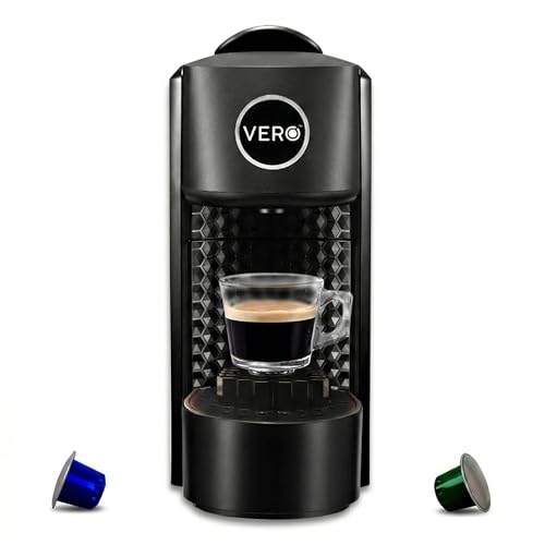 Image of VERO Infuso Pro Capsule Coffee Machine, Black, 20 Bar Italian ULKA Pump Espresso Maker, Compatible with Nespresso Original, 3 Brew & Temp Customization, Professional Coffee Maker, 2 Yr Warranty