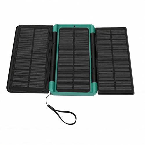 Fafeicy Cargador Solar Plegable 10000mAh UPS Power Bank PD Carga Rápida USB C Salida de Entrada para Enrutador Cámara CCTV Viajes Al Aire Libre Uso Doméstico