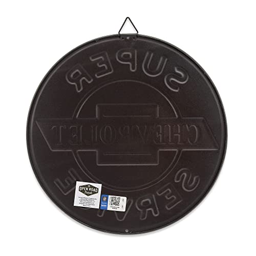 Image of Chevrolet Super Service Round Metal Sign - Vintage Chevrolet Sign for Garage, Shop or Man Cave