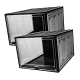 Photo Gallery gleavi 2 pezzi scatole scarpe impilabili in plastica trasparente organizer scarpe facili da usare e guardaroba Photo Gallery gleavi 2 pezzi scatole scarpe impilabili in plastica trasparente organizer scarpe facili da usare e guardaroba