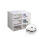 Produktbild GGHKDD Schubladen-Schuh-Box, 6 Stück, stapelbare Schuh-Aufbewahrungsbox aus Kunststoff, Schuh-Organizer, Regal, Schrank mit Platz für Zuhause, weiß