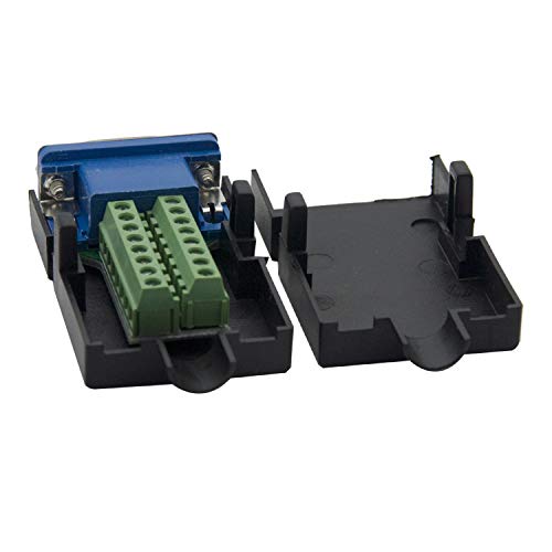 Wiring Connecting Terminals - 3+9 VGA Female Connector with housing Support for DIY vga Cable - (Color: Black)