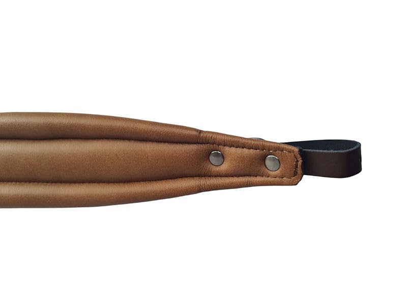 Generisch Cinghia a fisarmonica in velluto marrone di alta qualità, regolabile 109-114 cm, larghezza 8 cm, per fisarmonica 96-120 bassi, con connettore posteriore, durevole, confortevole, ideale per
